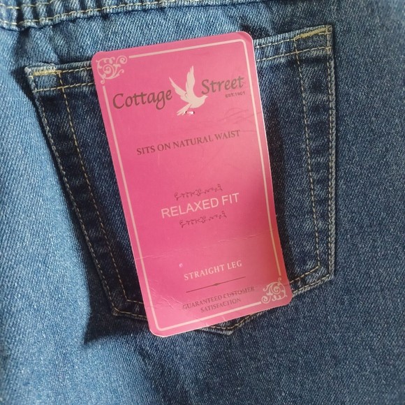 Cottage Street Jeans Womens Size 8 Classic Relaxed Blue Denim Pant Straight Leg - Picture 8 of 9